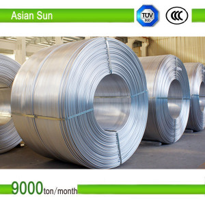 High Purity 9.5mm IEC Approved, Aluminum Rod with ISO14001 Certification
